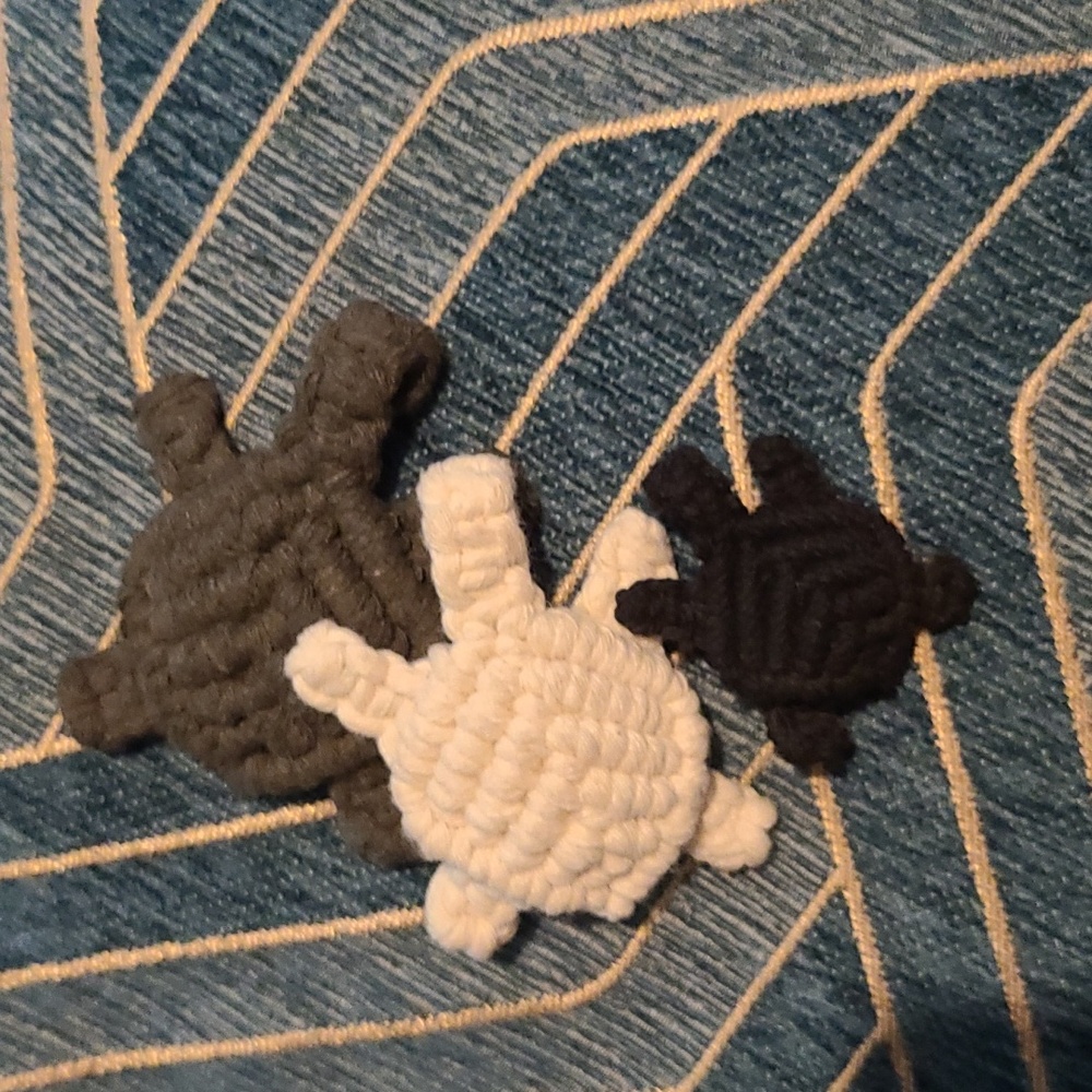 Macrame turtles ANY COLOR